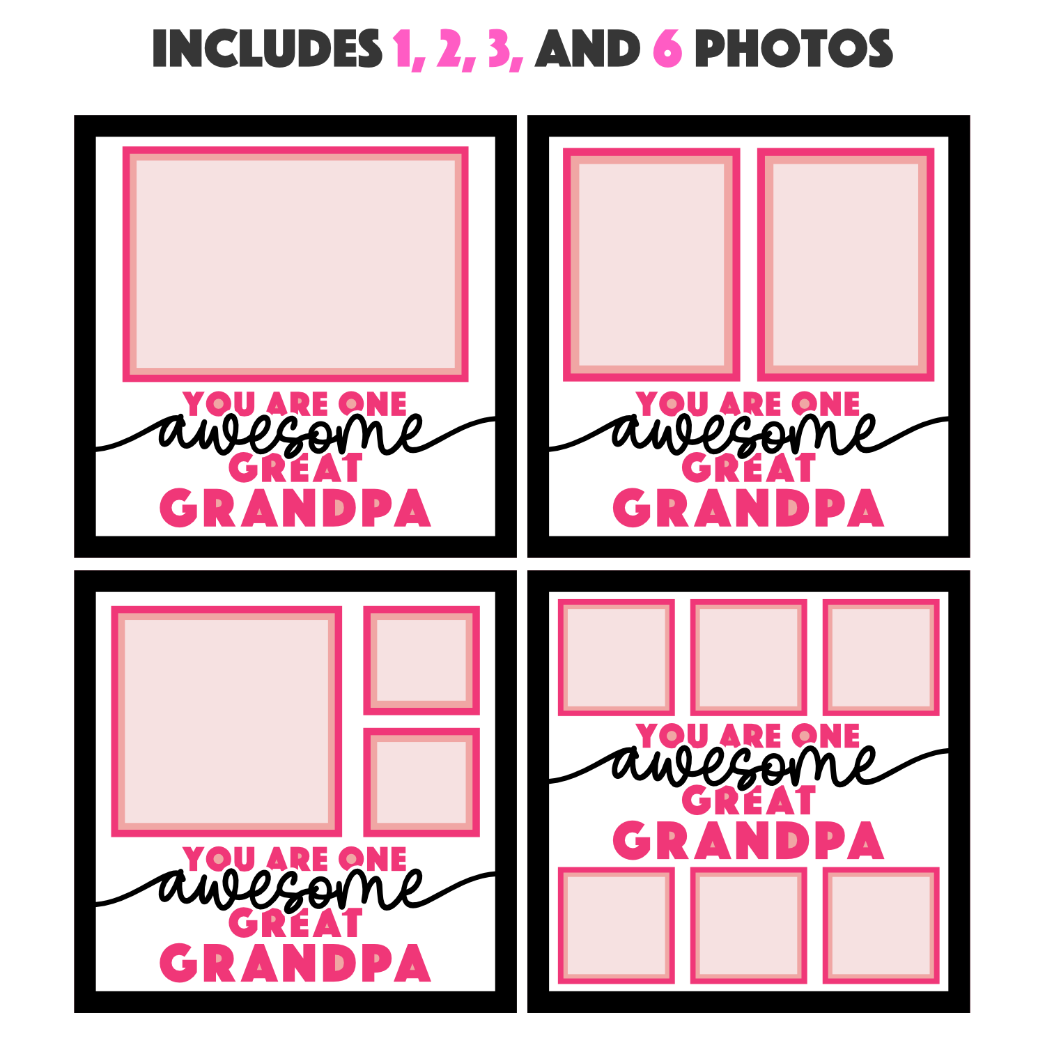 One Awesome great grandpa Picture Frame SVG Shadow Box Project File