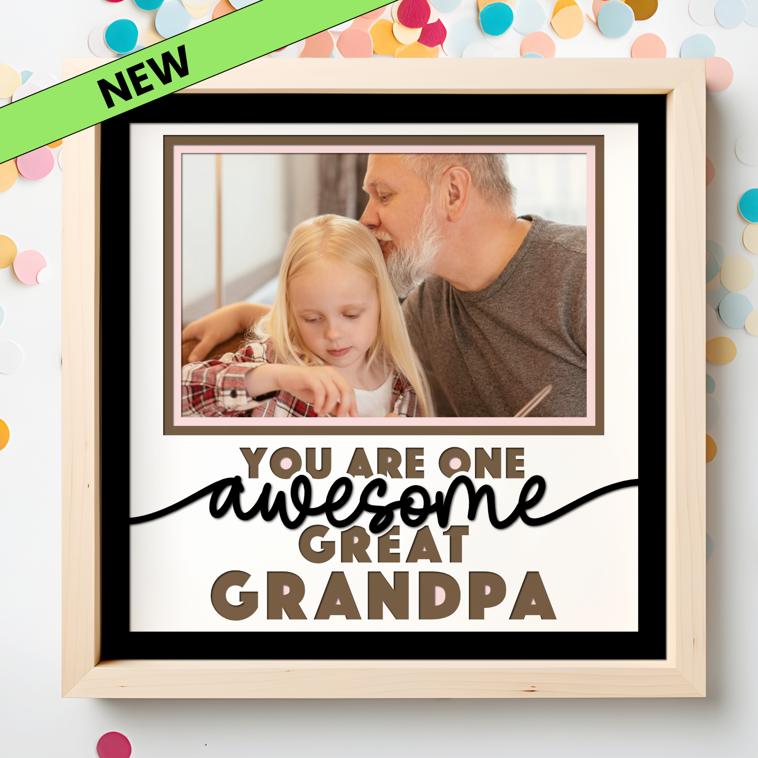 One Awesome great grandpa Picture Frame SVG Shadow Box Project File