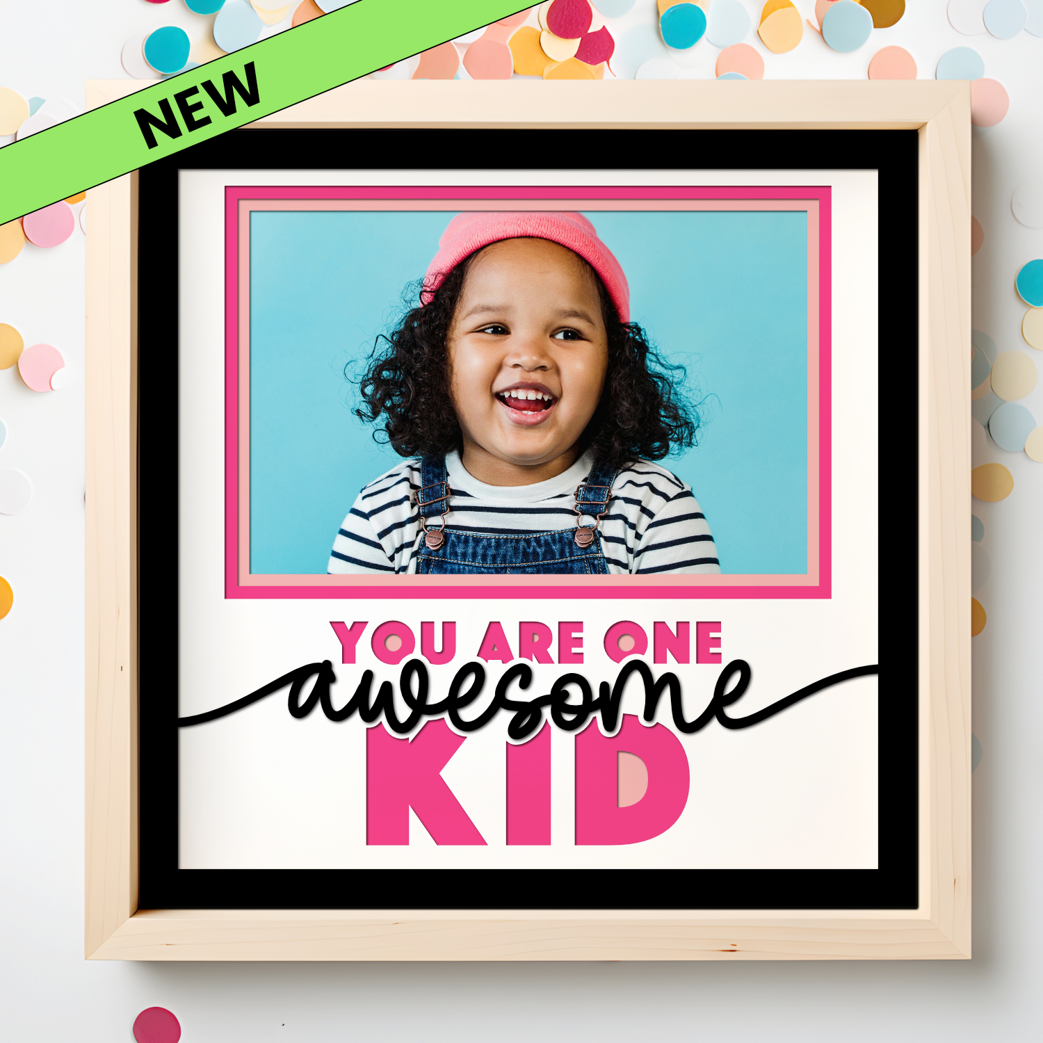 One Awesome Kid Picture Frame SVG Shadow Box Project File