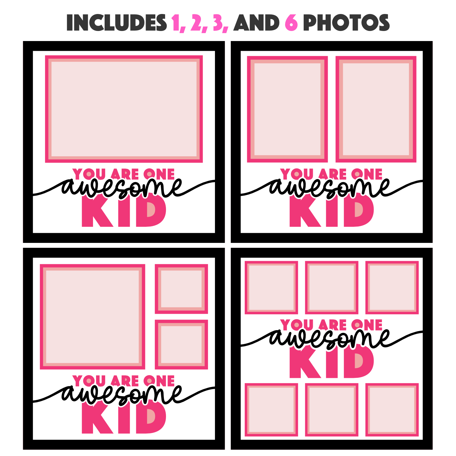One Awesome Kid Picture Frame SVG Shadow Box Project File