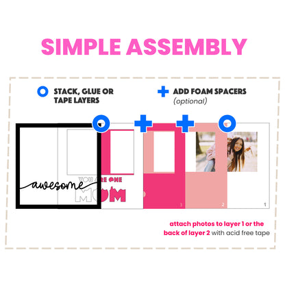 One Awesome Mom Picture Frame Shadow Box Project (includes Mum)