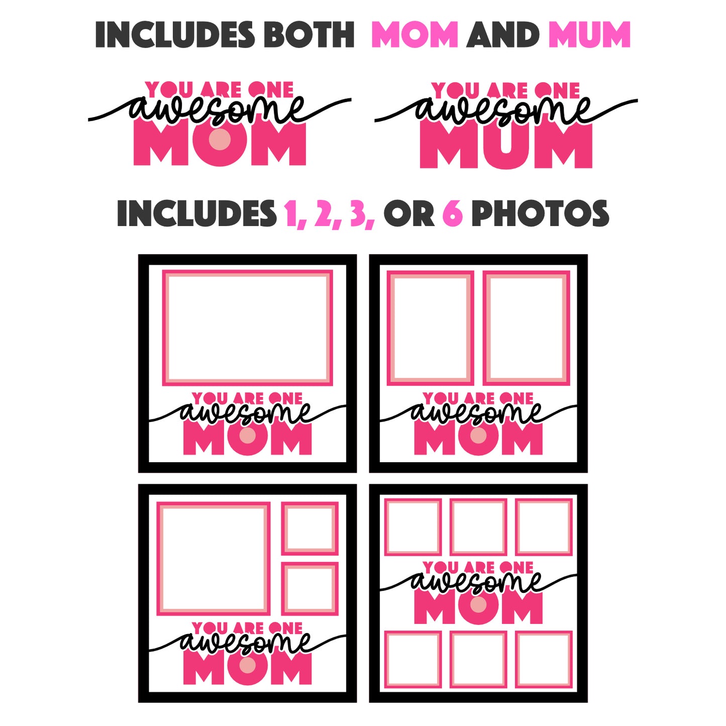 One Awesome Mom Picture Frame Shadow Box Project (includes Mum)