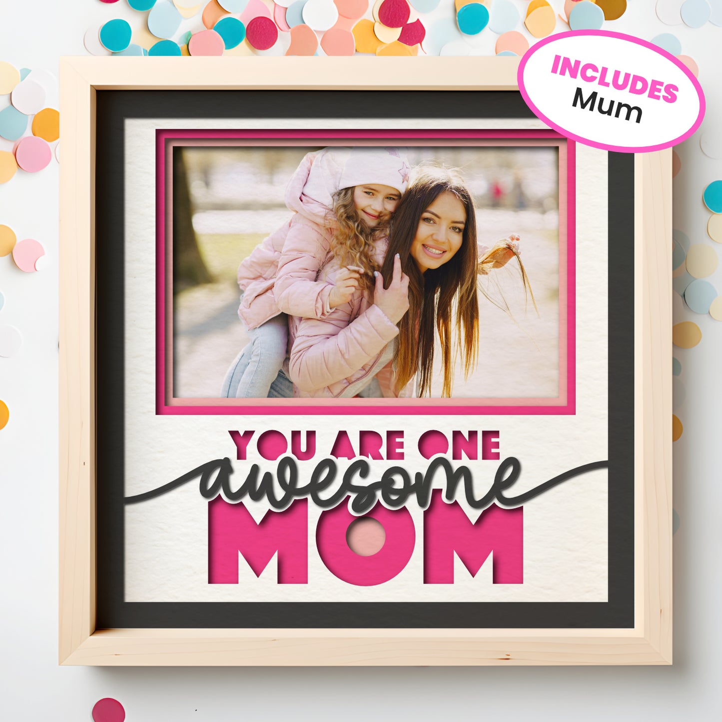 One Awesome Mom Picture Frame Shadow Box Project (includes Mum)