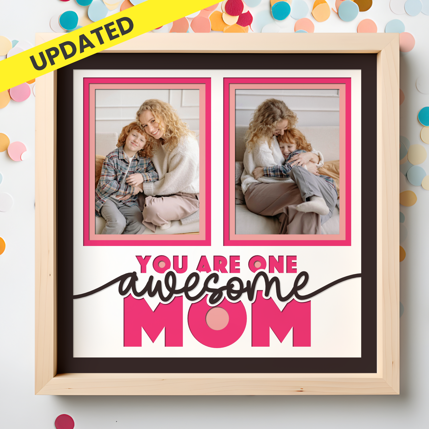 One Awesome Mom Picture Frame Shadow Box Project