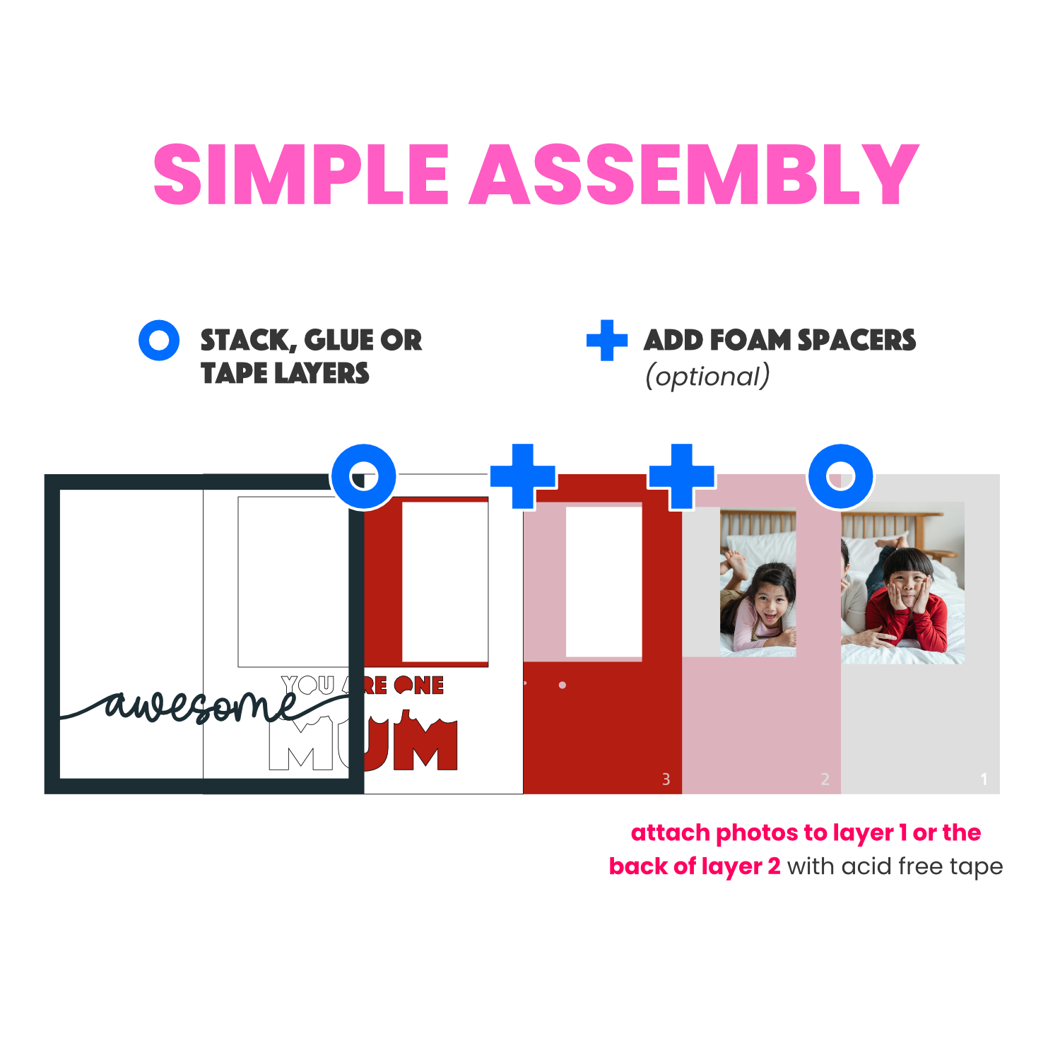 One Awesome Mum Picture Frame SVG Shadow Box Project File