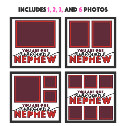 One Awesome Nephew Picture Frame Layered Shadow Box Project