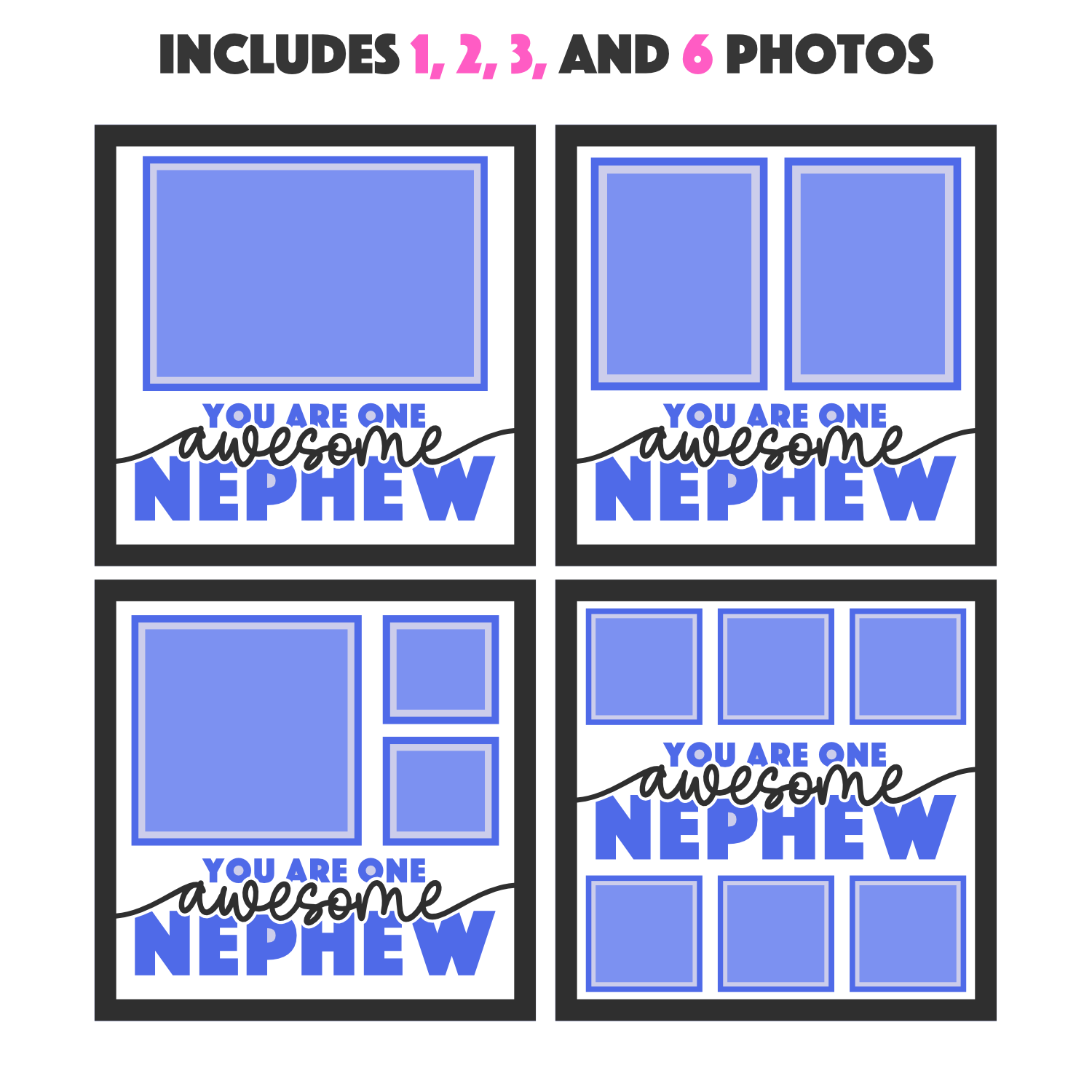 One Awesome Nephew Picture Frame Layered Shadow Box Project