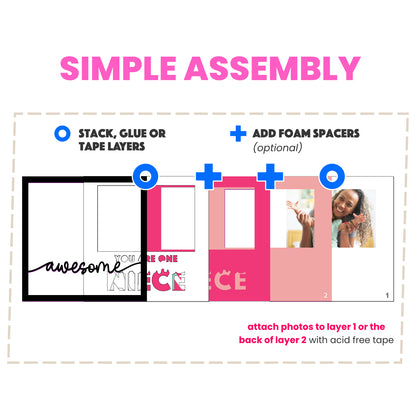 One Awesome Niece Picture Frame Layered Shadow Box Project