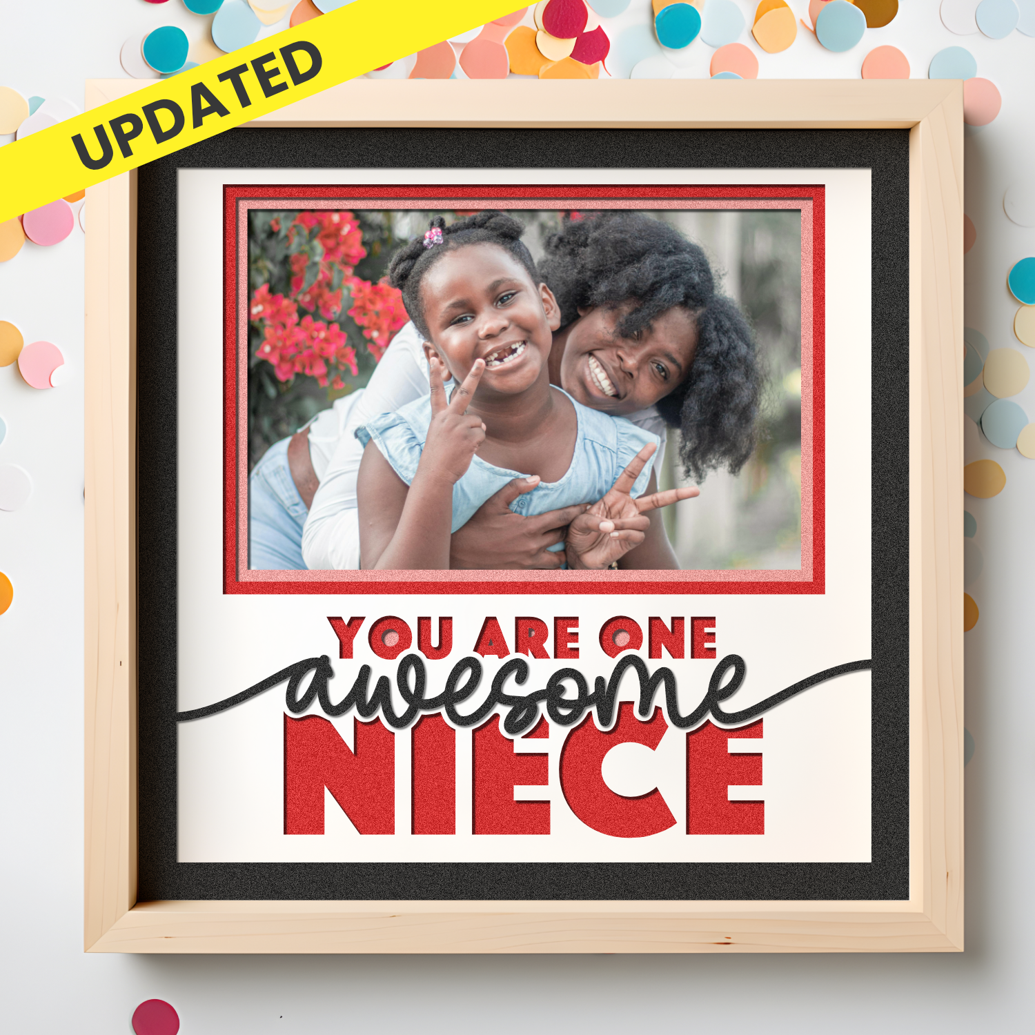 One Awesome Niece Picture Frame Layered Shadow Box Project