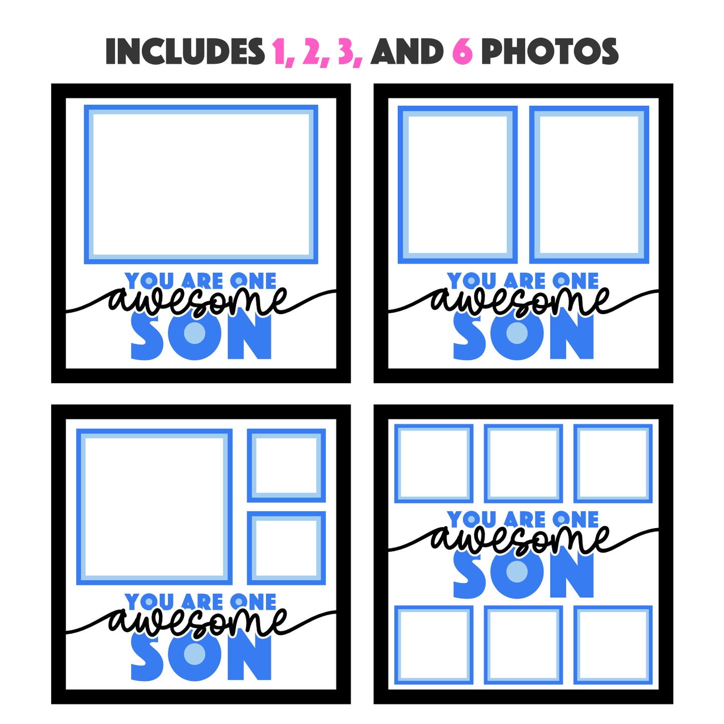 One Awesome Son Layered SVG Picture Frame Project