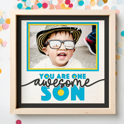 One Awesome Son Layered SVG Picture Frame Project