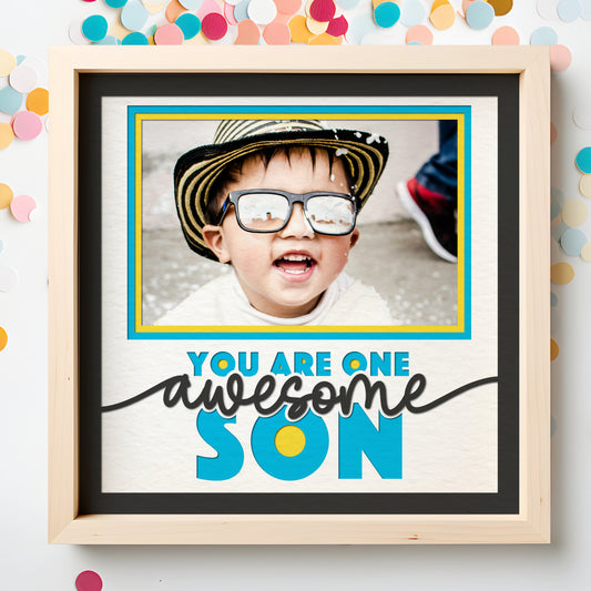 One Awesome Son Layered SVG Picture Frame Project