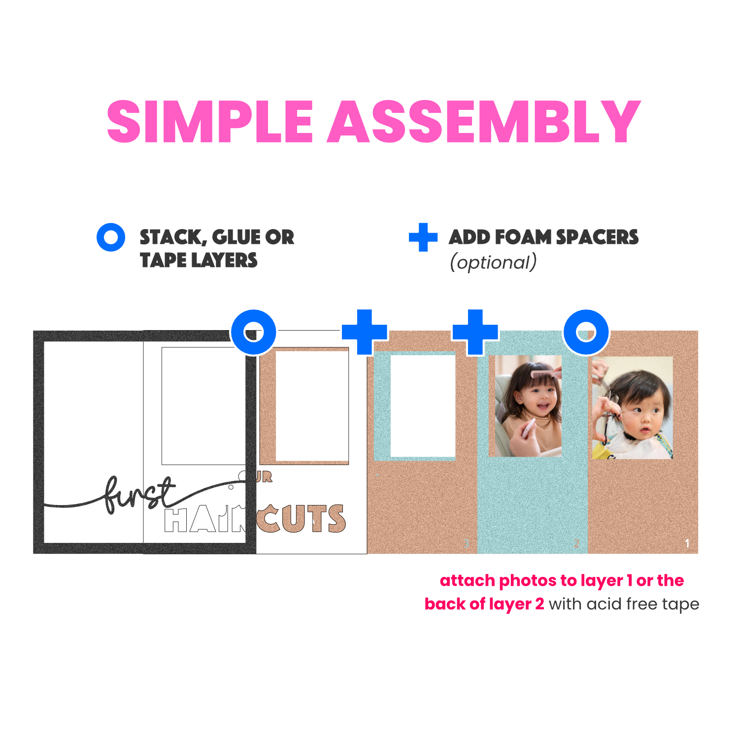Our First Haircut Picture Frame SVG Shadow Box Project File