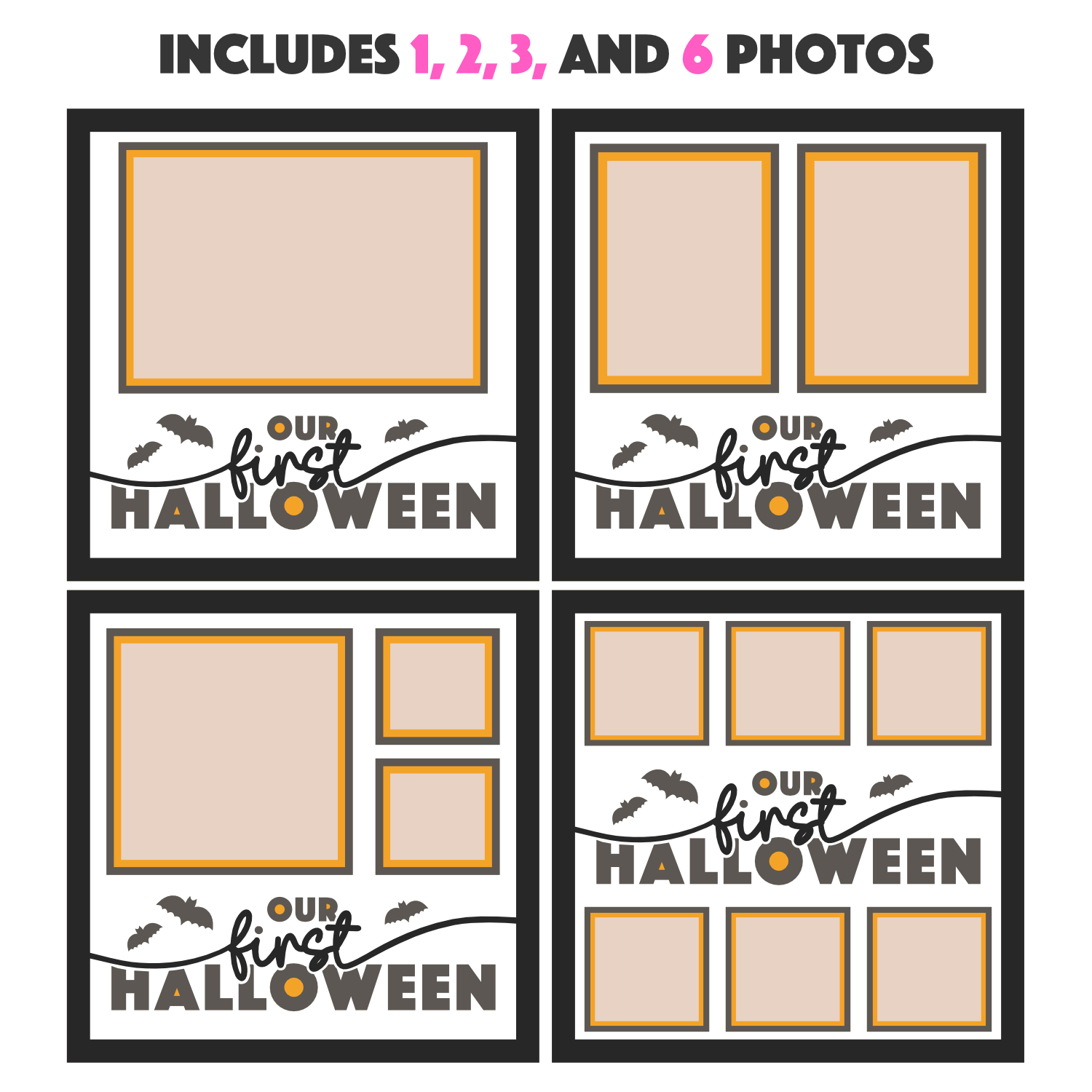 Our First Halloween Picture Frame SVG Shadow Box Project File