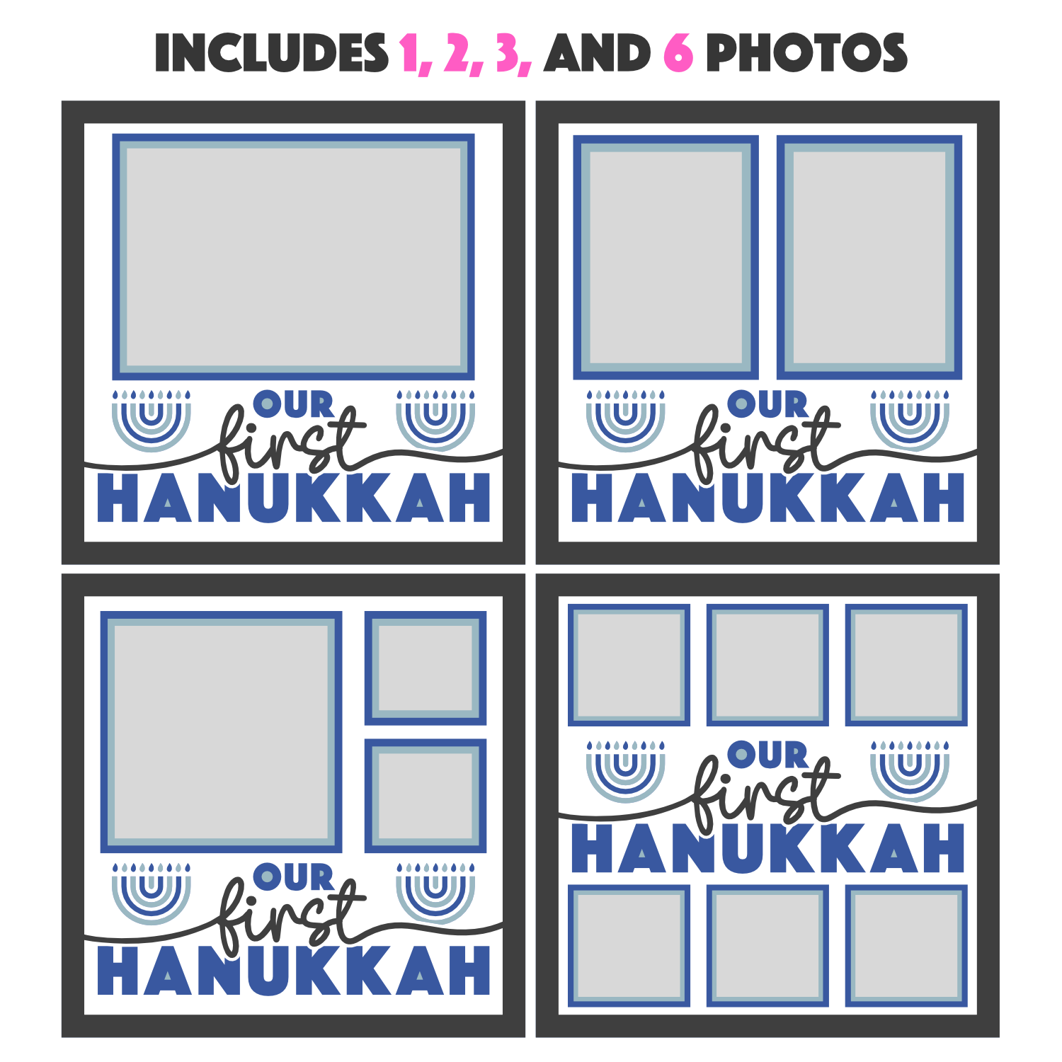Our First Hanukkah Picture Frame Layered Shadow Box Project