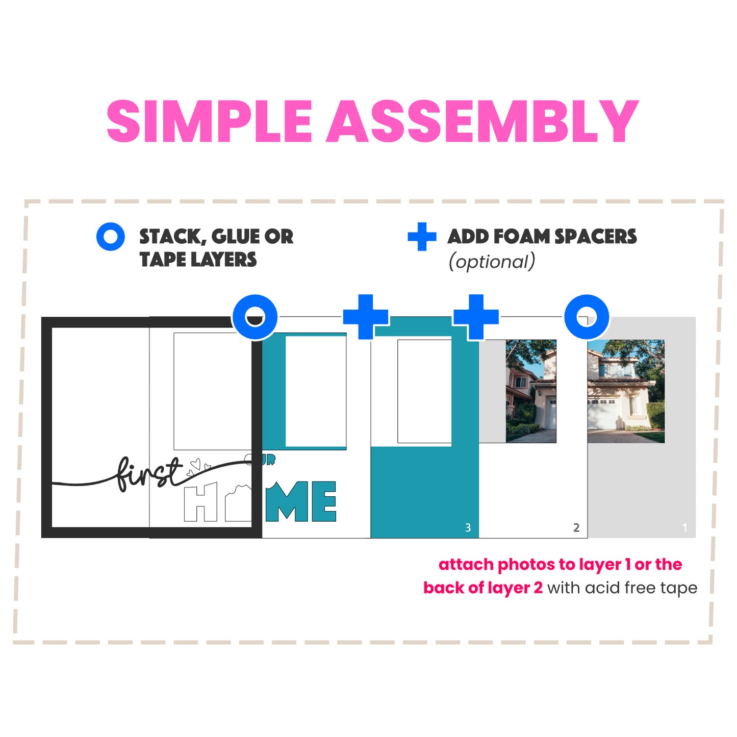 Our First Home Picture Frame Layered Shadow Box Project