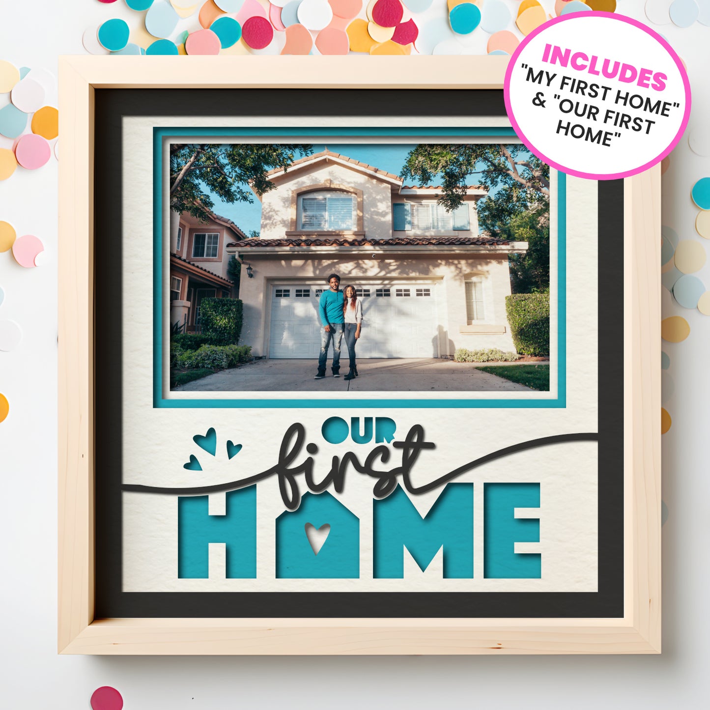 Our First Home Picture Frame Layered Shadow Box Project