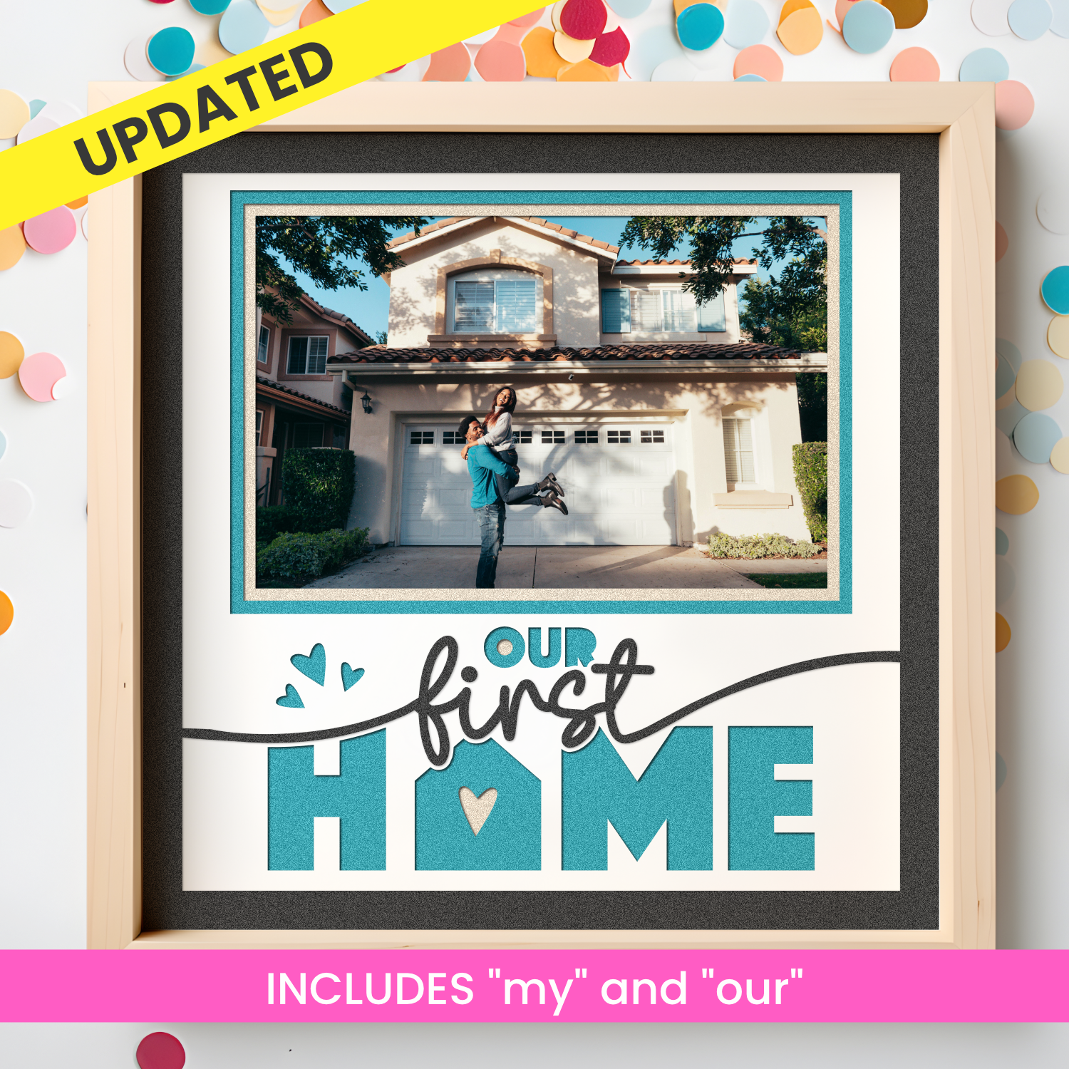 Our First Home Picture Frame Layered Shadow Box Project