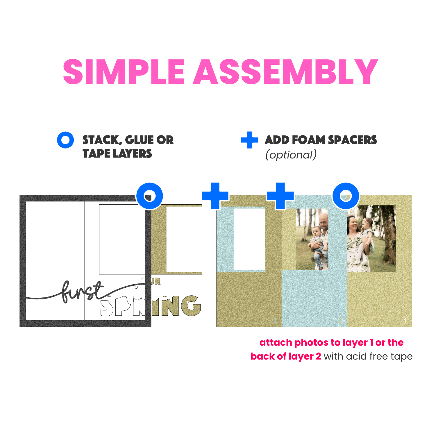 Our First Spring Picture Frame SVG Shadow Box Project File