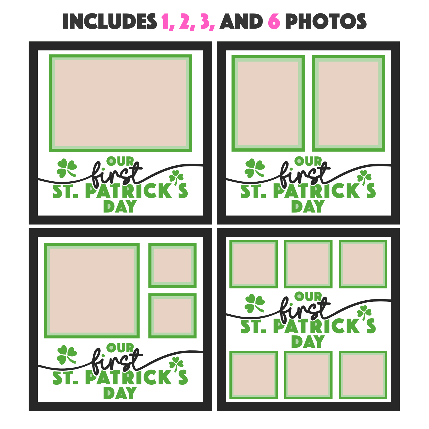 Our First St. Patrick's Day Picture Frame SVG Shadow Box Project File