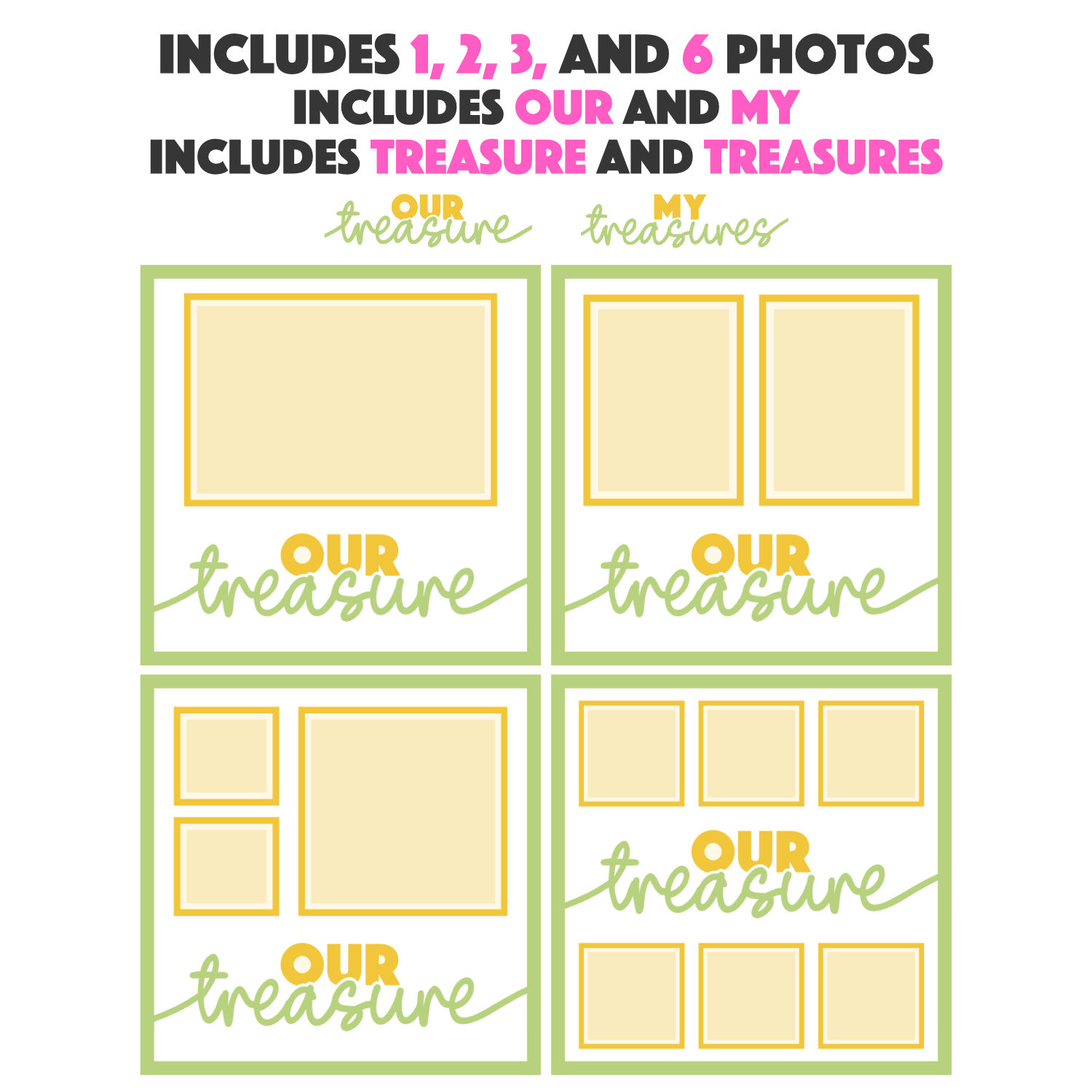 Our/My Treasure(s) Picture Frame SVG Shadow Box Project File