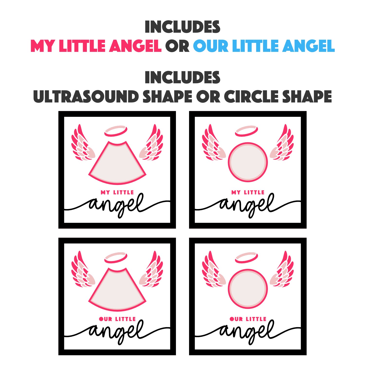 Our Little Angel Pregnancy Loss Ultrasound Photo Frame Shadow Box Project