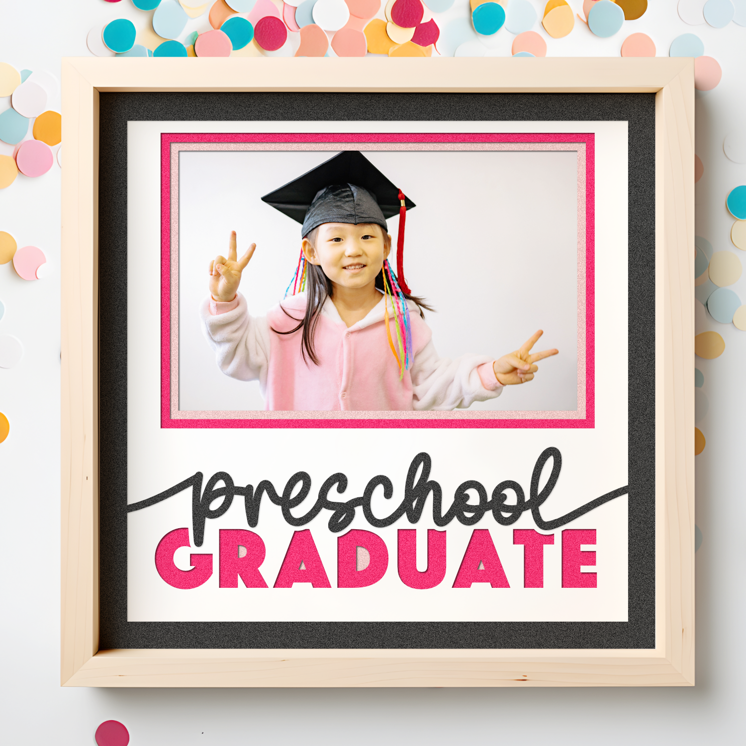 Preschool Graduate Picture Frame Layered Shadow Box Project
