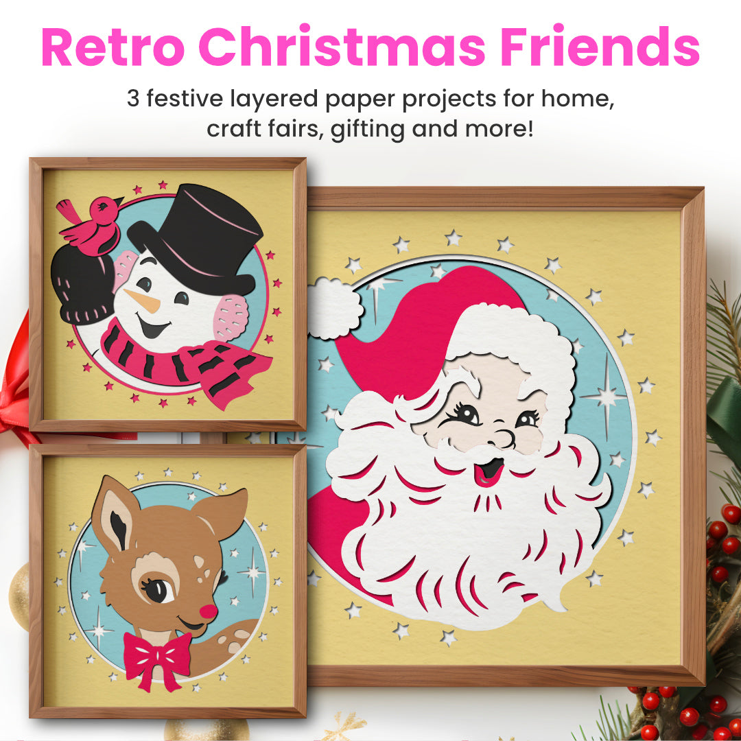 Retro Christmas Friends SVG Mini Bundle