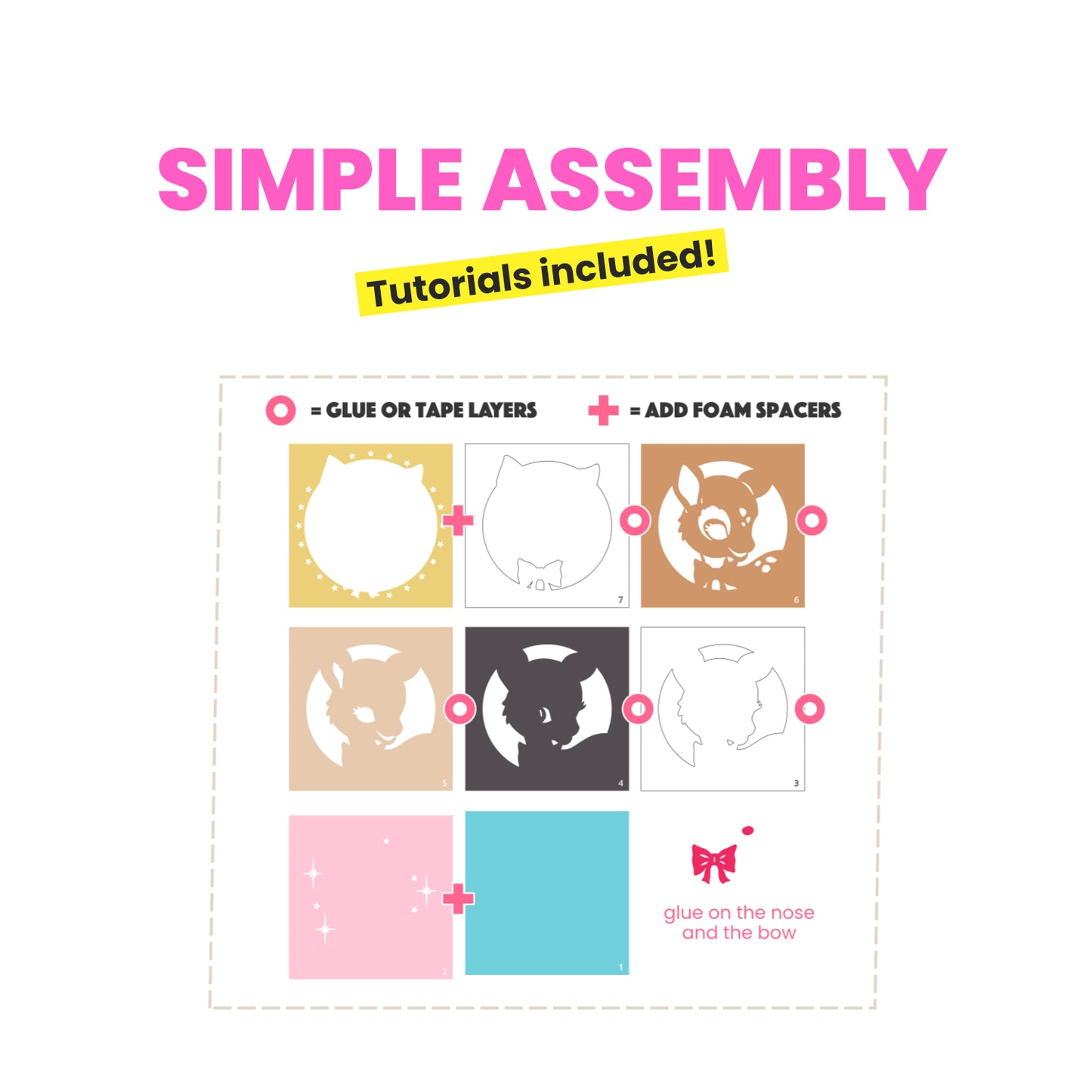 Retro Christmas Reindeer SVG Shadow Box Project