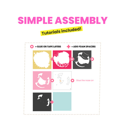 Retro Christmas Snowman SVG Shadow Box Project