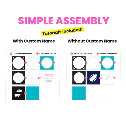 Cricket Name Sign Layered SVG Shadow Box Project