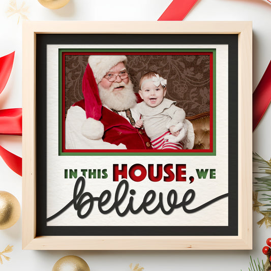 We Believe Christmas Layered Picture Frame Shadow Box Project