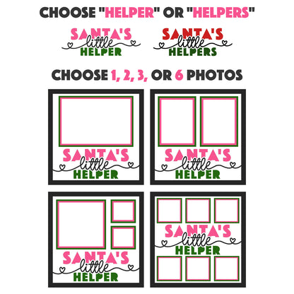 Santa's Little Helper Christmas Layered Picture Frame Shadow Box Project