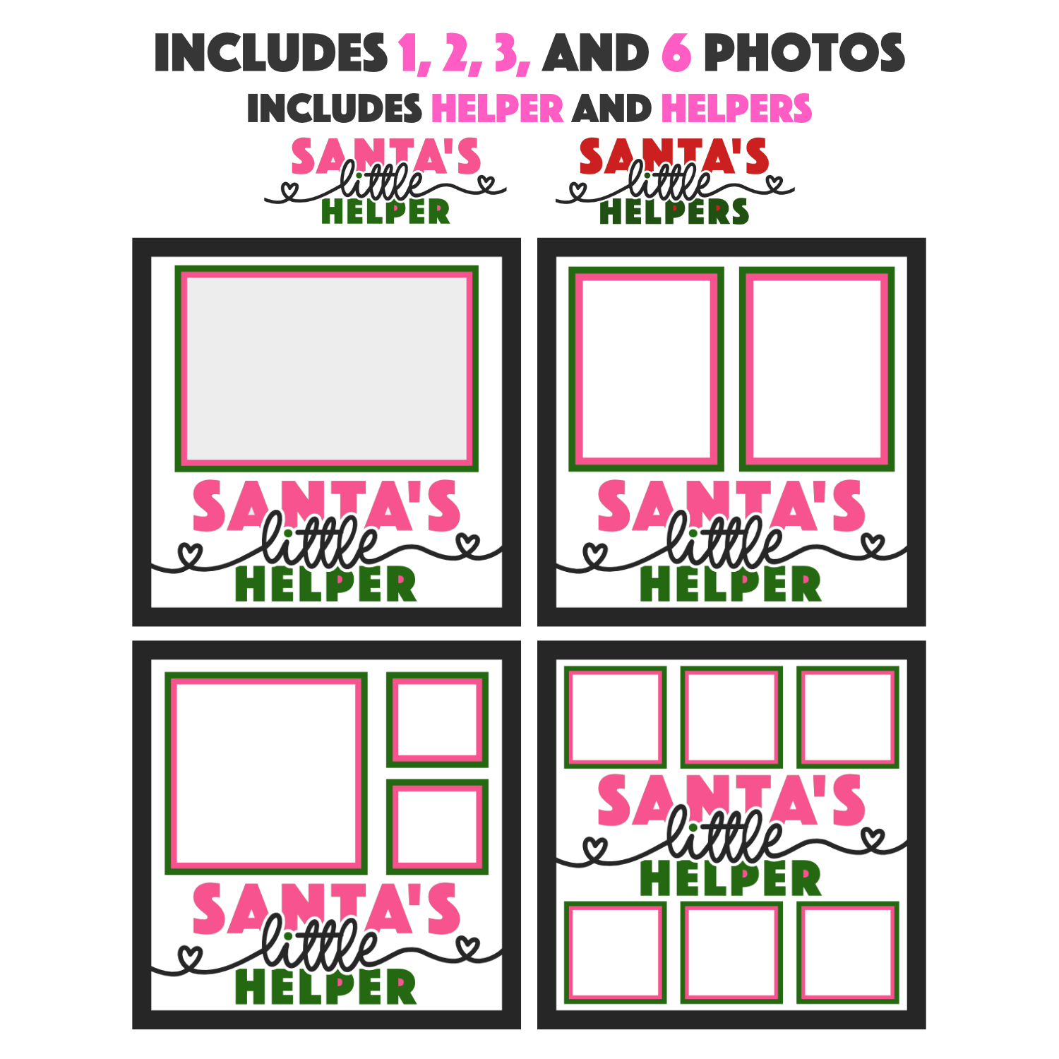 Santa's Little Helper Christmas Layered Picture Frame Shadow Box Project