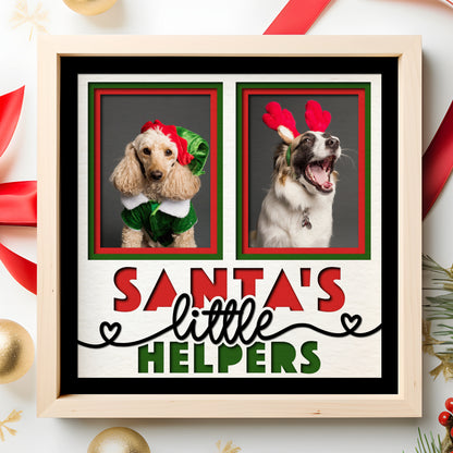 Santa's Little Helper Christmas Layered Picture Frame Shadow Box Project