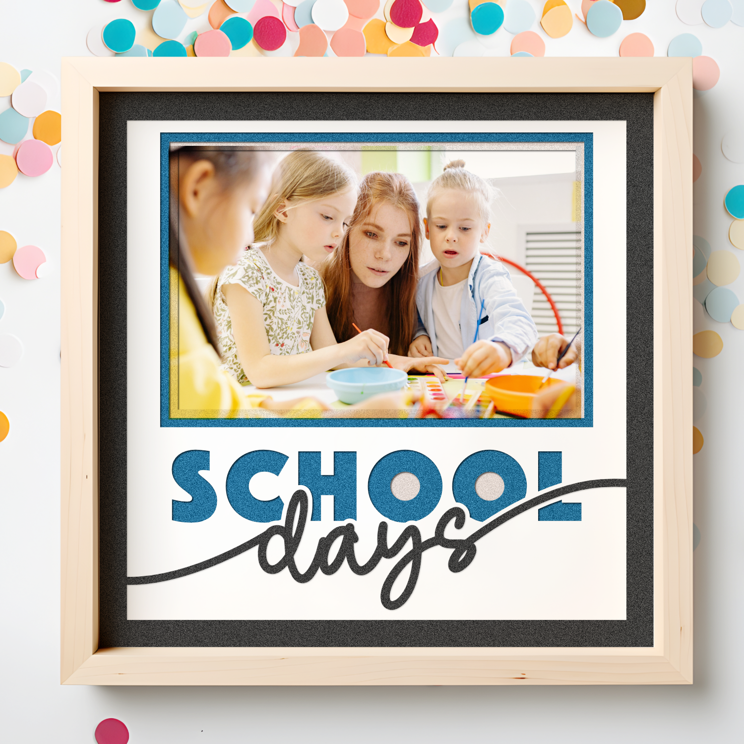 School Days Picture Frame Layered Shadow Box Project