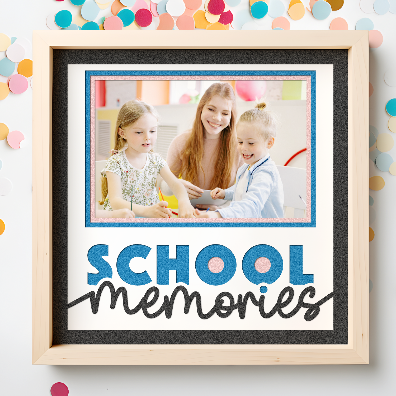 School Memories Picture Frame Layered Shadow Box Project