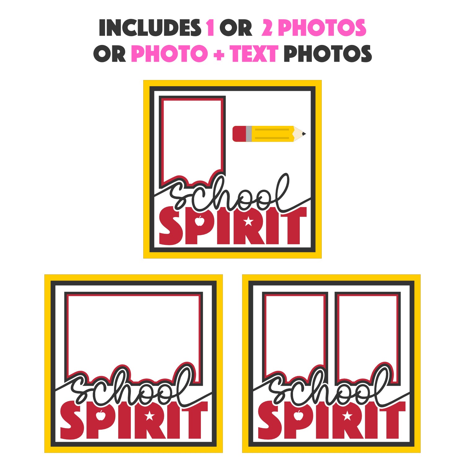 School Spirit Picture Frame Layered Shadow Box Project