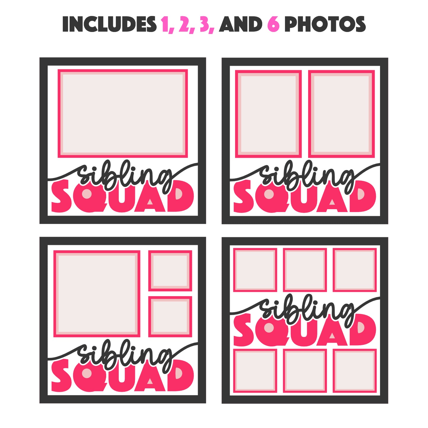 Sibling Squad Picture Frame Layered Shadow Box Project