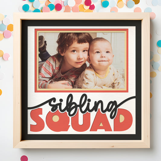 Sibling Squad Picture Frame Layered Shadow Box Project