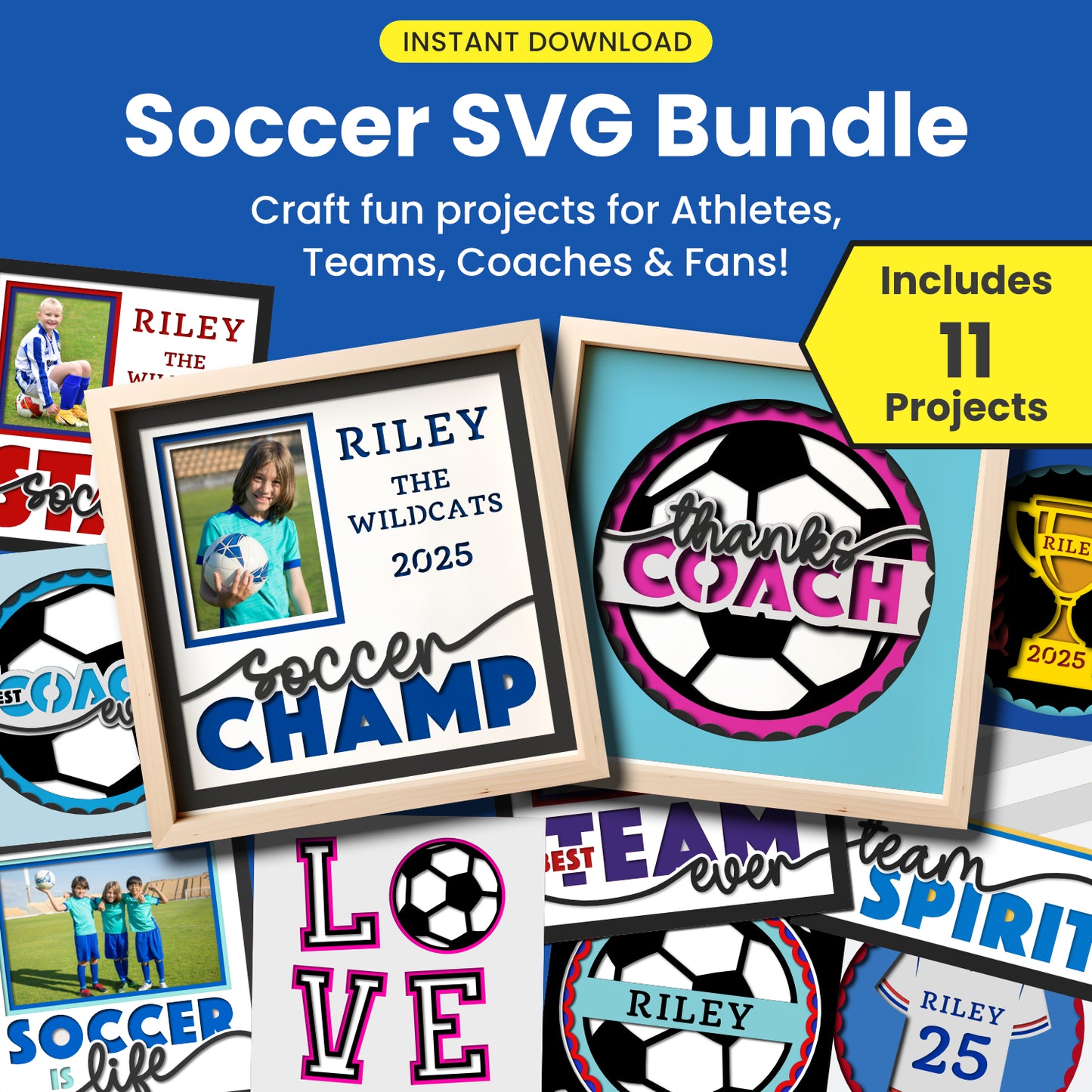Soccer SVG Cut File Bundle