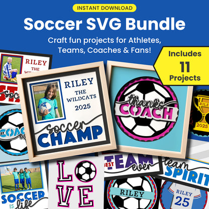 Soccer SVG Cut File Bundle