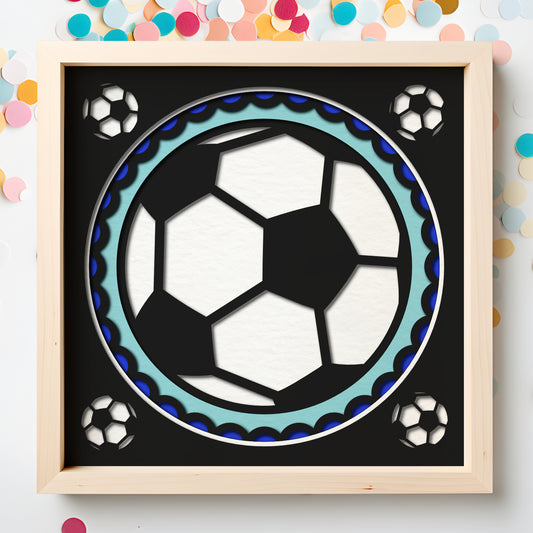 Soccer Name Sign Layered SVG Shadow Box Project