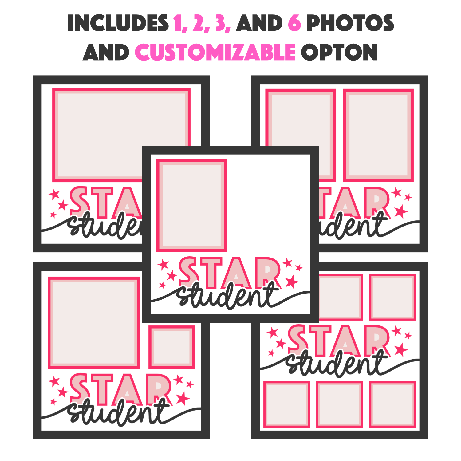 Star Student Customizable Picture Frame Layered Shadow Box Project