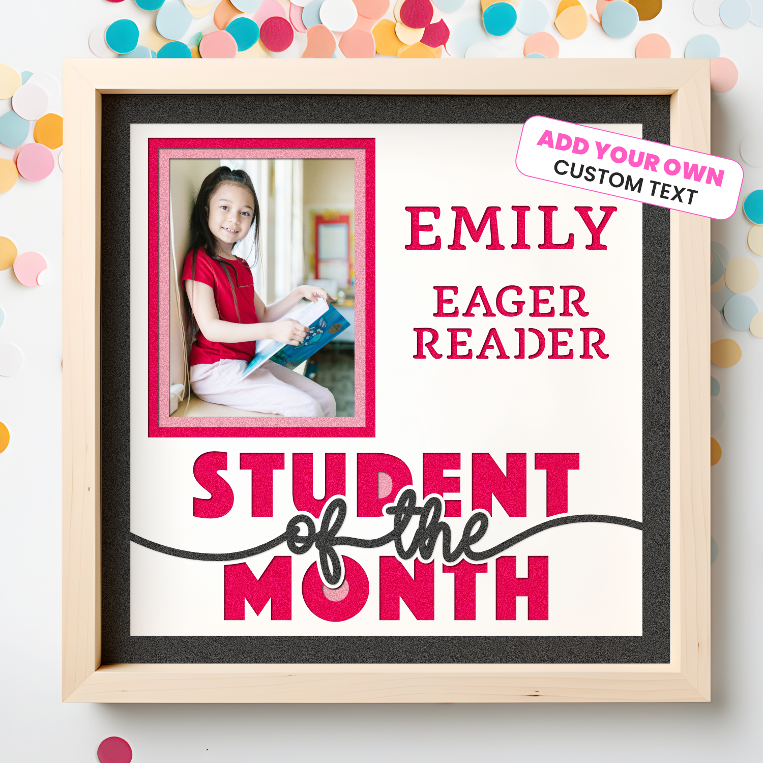 Student of the Month Customizable Picture Frame Layered Shadow Box Project