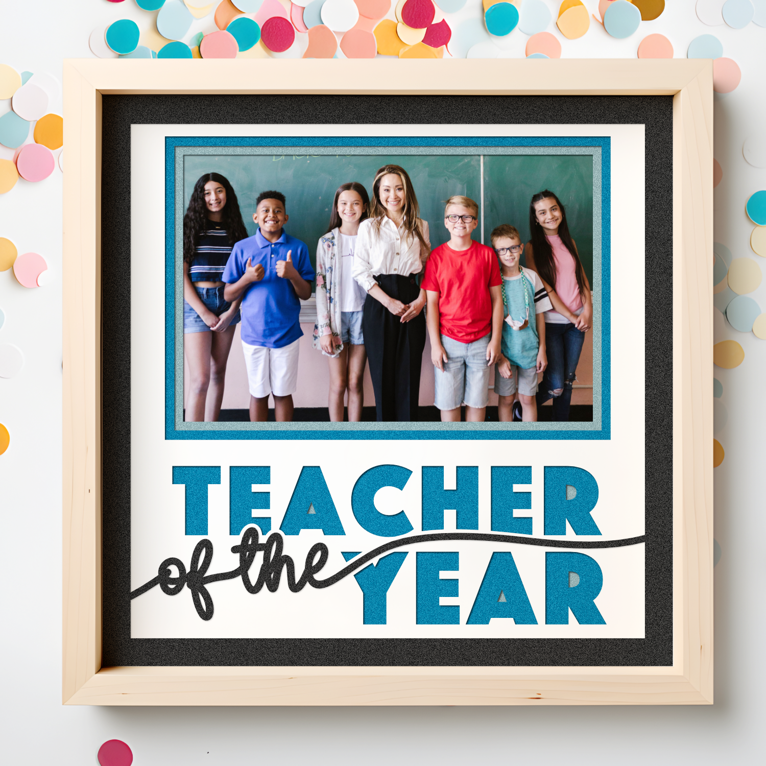 Teacher of the Year Picture Frame Layered Shadow Box Project