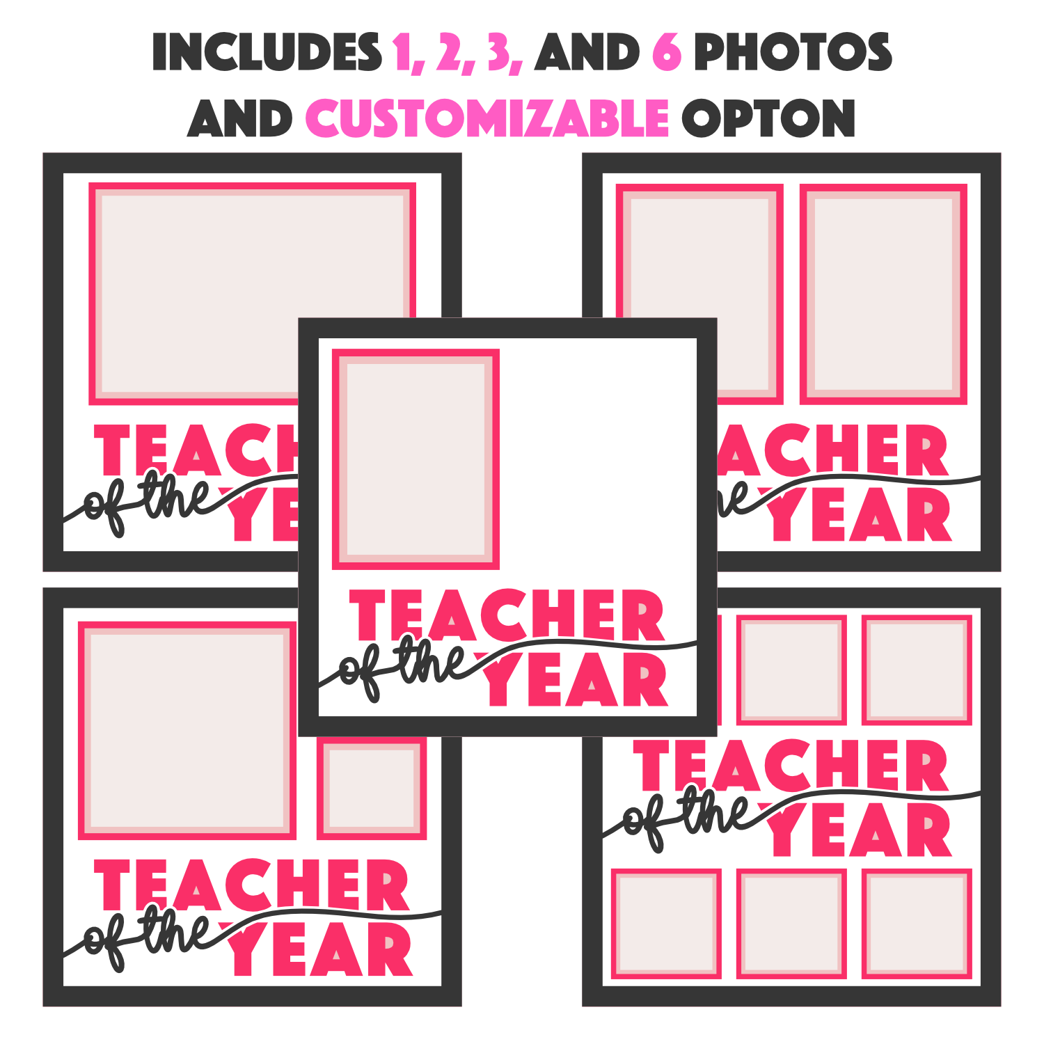 Teacher of the Year Picture Frame Layered Shadow Box Project