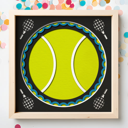 Tennis Name Sign Layered SVG Shadow Box Project