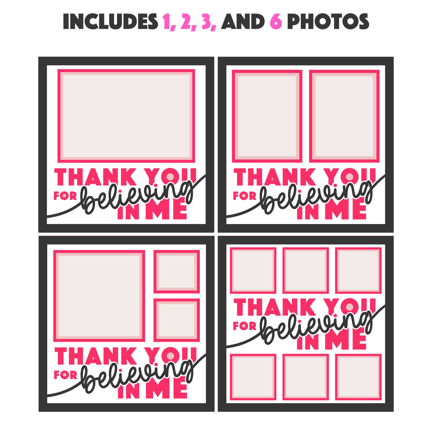 Thank You for Believing in Me Picture Frame Layered Shadow Box Project