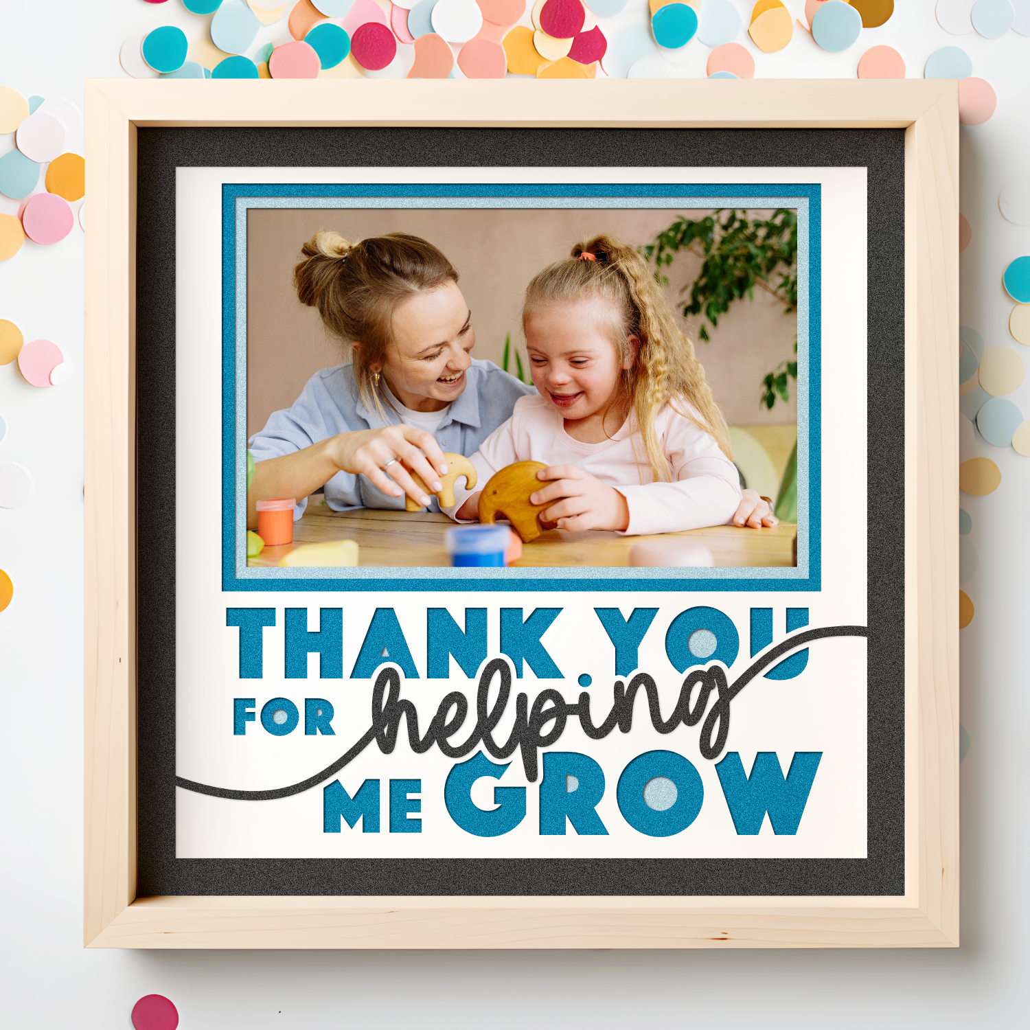 Thank You for Helping Me Grow Picture Frame Layered Shadow Box Project